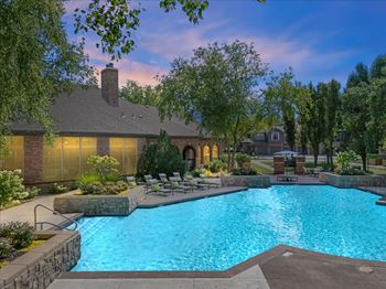 Shimmering swimming pool